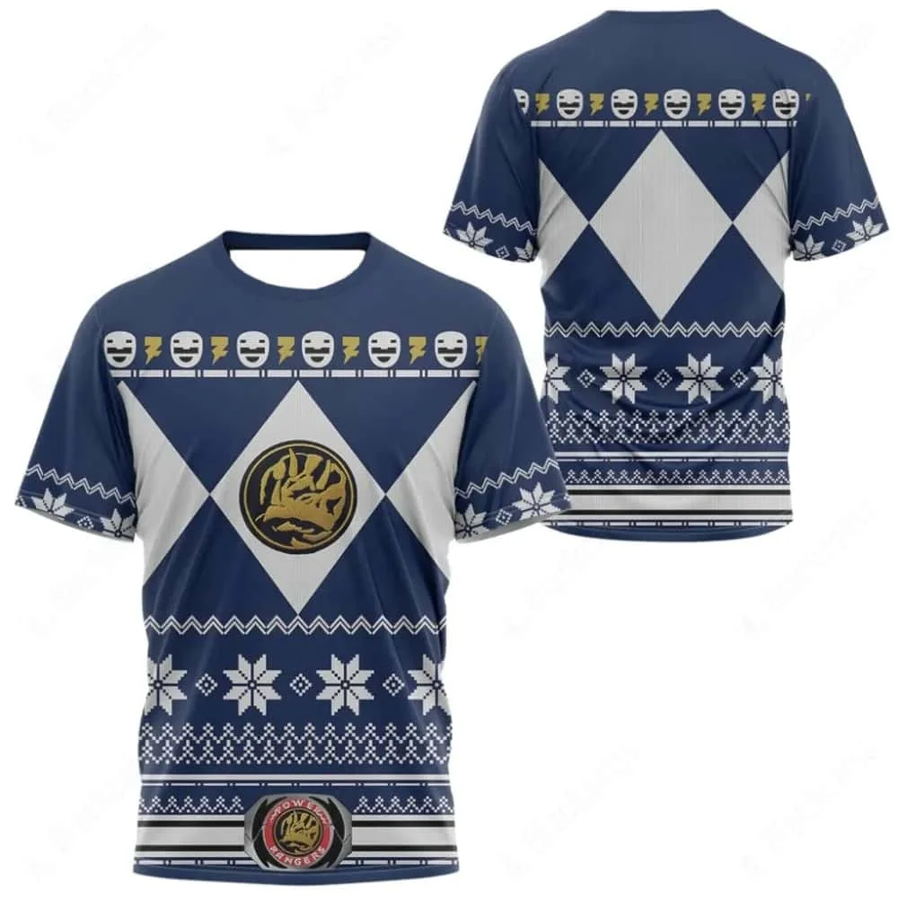 Power Rangers/Zyuden Sentai Kyoryuger 3D Printed Cosplay T-shirt  A Unisex Casual Short-sleeve Top Suitable for Fans  Kids
