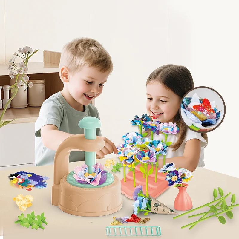 Children's DIY Fabric Flower Bouquet Making Toys, Suitable for Boys and Girls, Perfect Gifts for Birthdays, Halloween, Christmas, Thanksgiving, New Year, Party Games and Activities