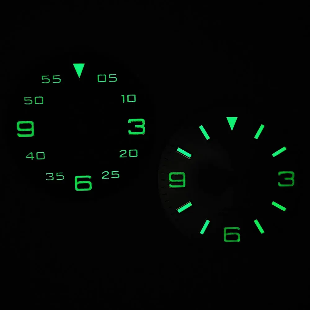 NH35 dial  28.5mm watch dial green digital luminous custom logo watch accessories sterile dial suitable for NH35 movement