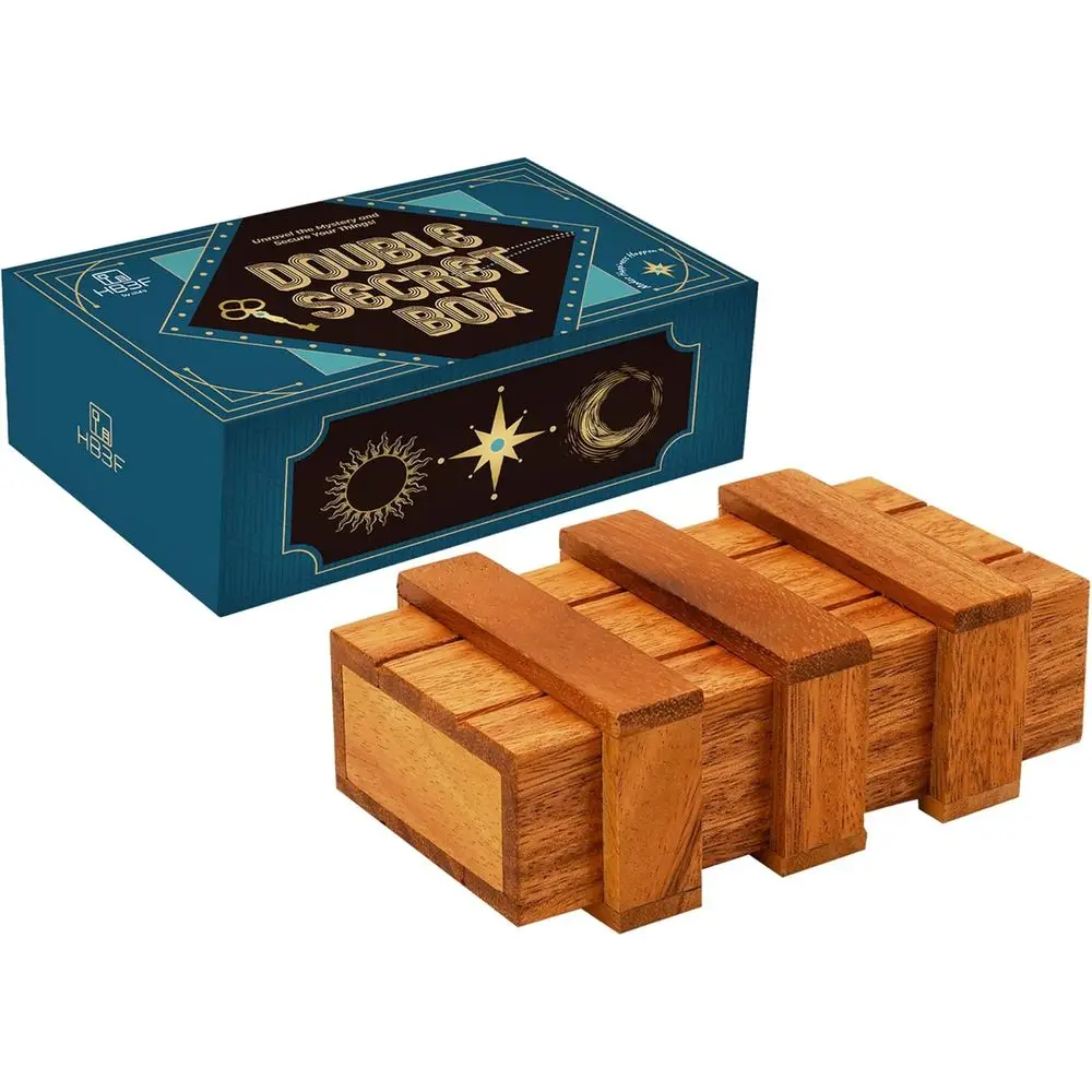 

BSIRI Wooden Secret Money Puzzle Box Brain Teaser with Hidden Comparents Ideal lry Stash 3D Lock Git Card Wood Stash Holder or C