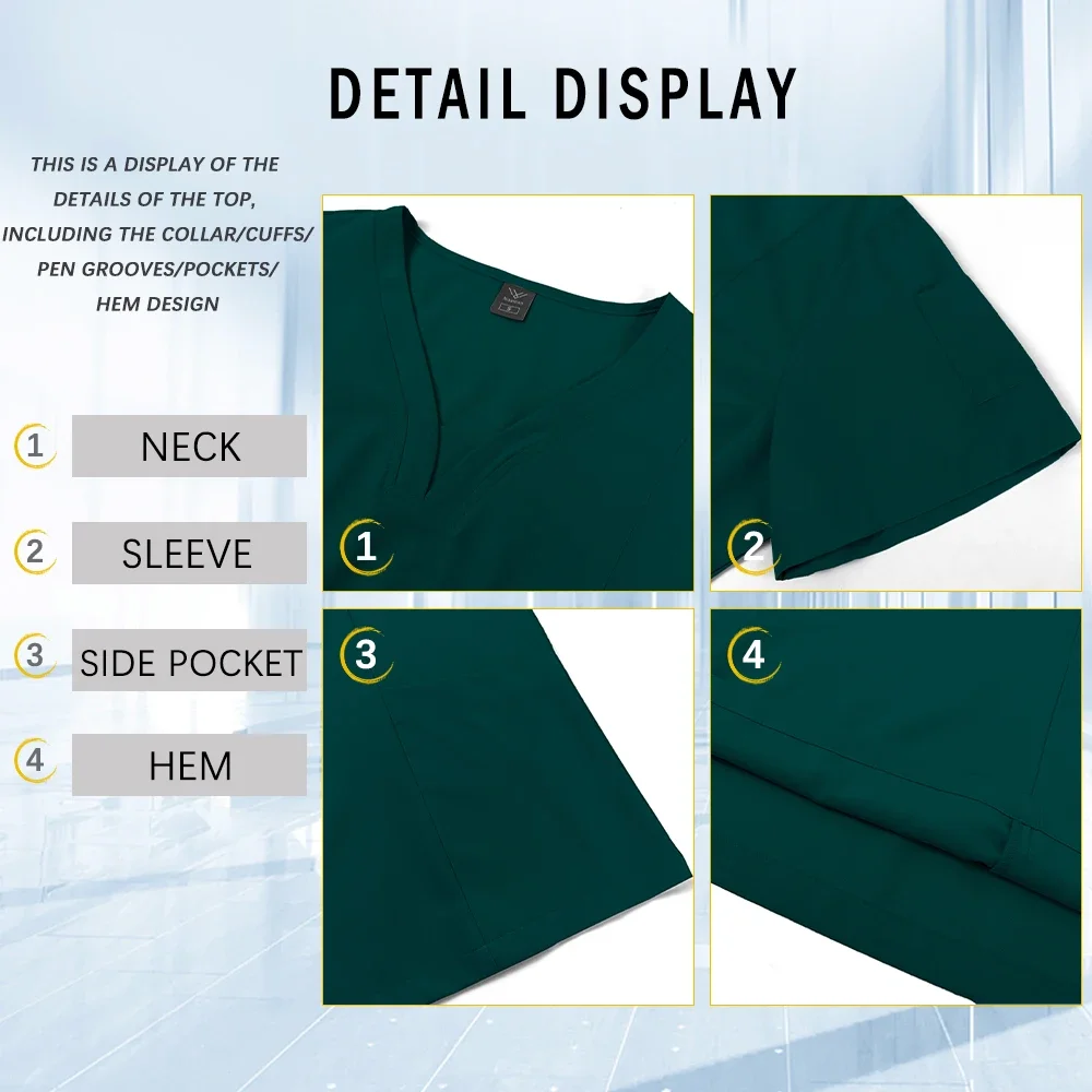 Alta qualidade médico enfermeira uniformes cirúrgicos clínicos workwear para mulheres homens atacado esfrega calças superiores roupas de enfermagem