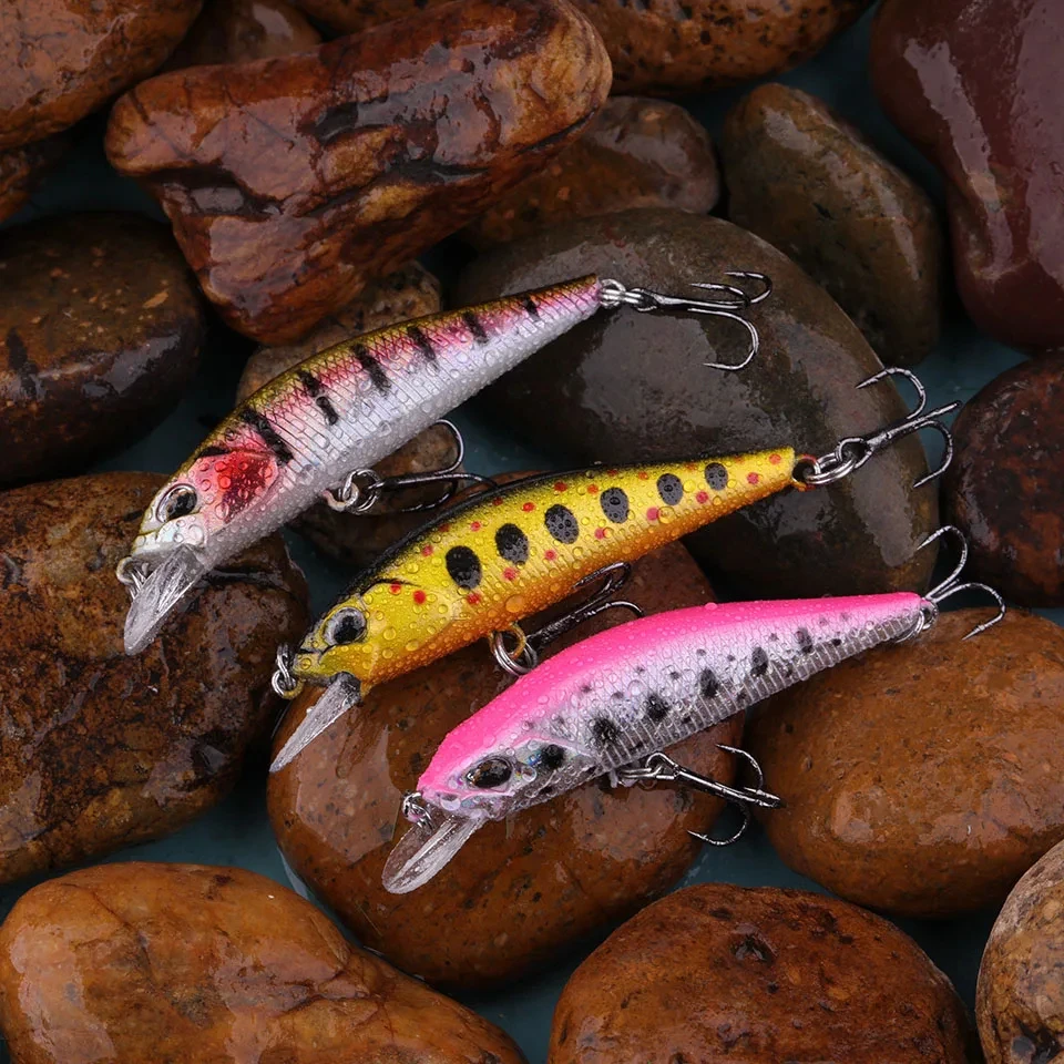 WALK FISH 1 Stück 55mm 3,5g Mini Sinkender Minnow Angelköder Professioneller Harter Köder für Meeresfischen Forellen Pencil Wobbler Crankbait