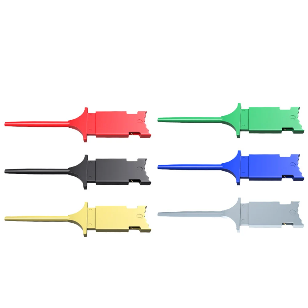 For Electronic Test Hooks 6 Pairs with Pure Copper Leads for Mini Clamp IC Testing Multimeter Logic Analyzer Diagnostic Use