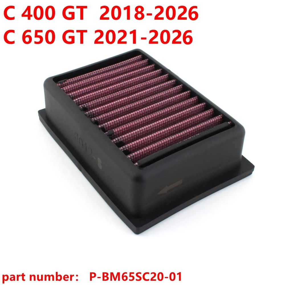 P-BM65SC20-01 Motorcycle Washable Air Filter For BMW C400 GT C400GT C650 GT C650GT 2018 2019 2020 2021 2022 2023 2024 2025 2026