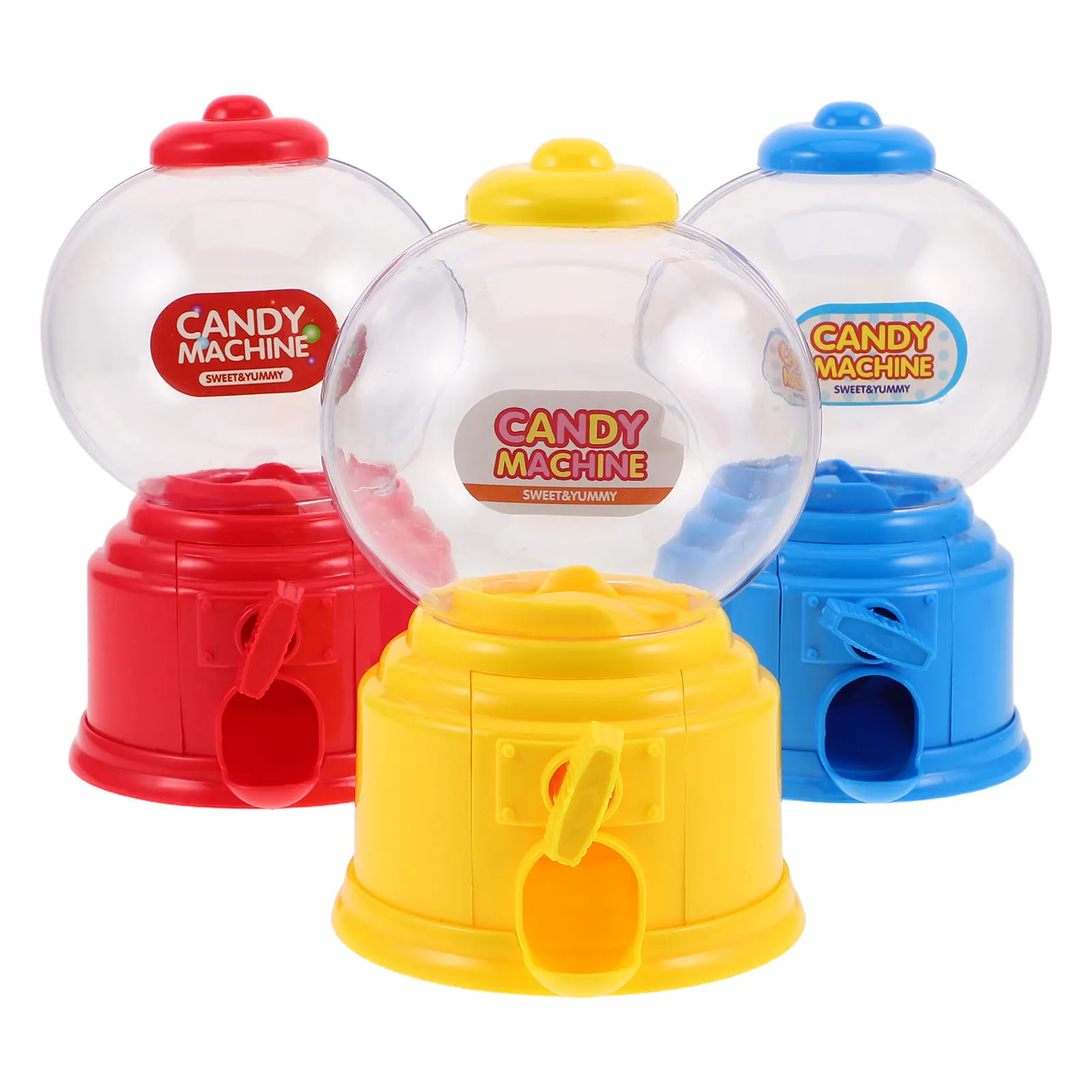 

3pcs Mini Candy Machine Gumball Cute Dispenser Funny Chocolate Snack for Desktop Plastic Child Toy Gift Party Favor
