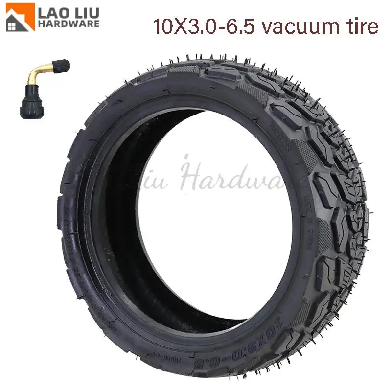 سكوتر كهربائي 10x3.0-6.5 إطار مفرغ على شكل قلب للطرق الوعرة 10 بوصة إطار سميك مقاوم للانفجار ومقاوم للاهتراء بدون أنابيب