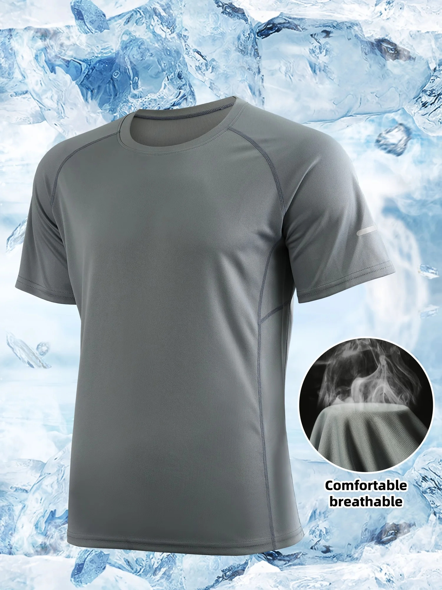 New breathable sports clothes men's morning running fitness basketball T-shirt training clothes short sleeve summer