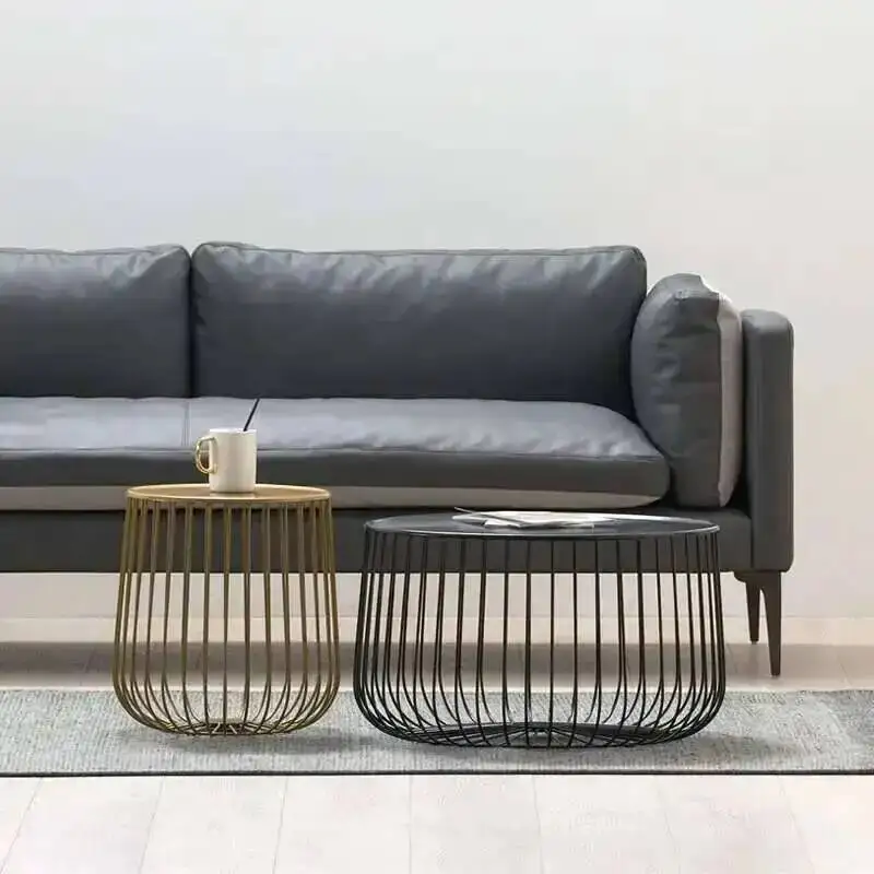 Mesas de centro para sala de estar y comedor, mesa auxiliar redonda de diseño dorado, mesa auxiliar nórdica para dormitorio, mesa elevable, muebles para el hogar