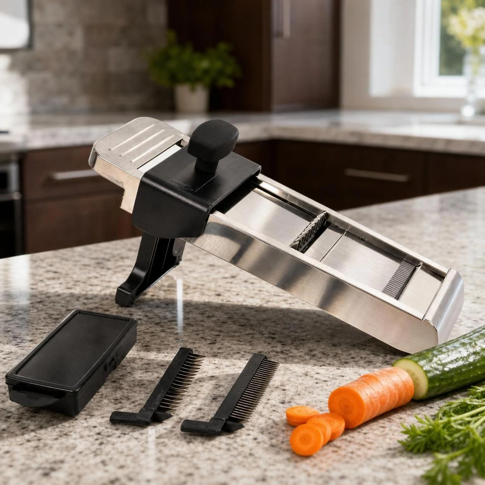 Pemotong Mandolin dengan Kotak - Home Cooking Meal ulasan dan harga