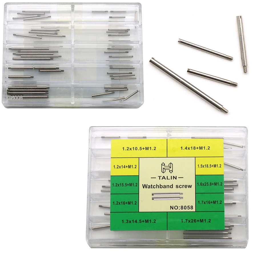 Watch Accessories Stainless Steel Submariner Water Ghost Series Watch Rod 8058 Boxed Flat Head Screw Rod Ear Rod