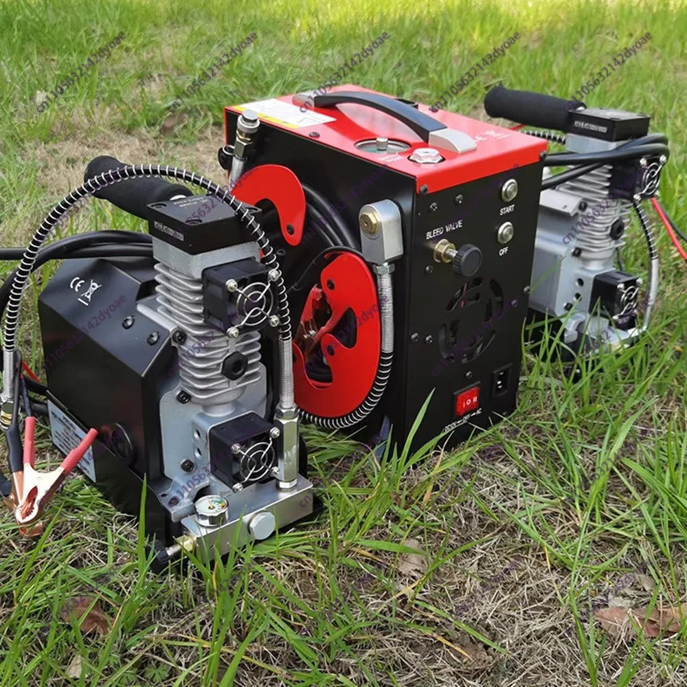 PCP Air Compressor 30MPA Electric High Pressure Air Compressor for Scuba Diving Tank PCP Rifle  12v 8L/min