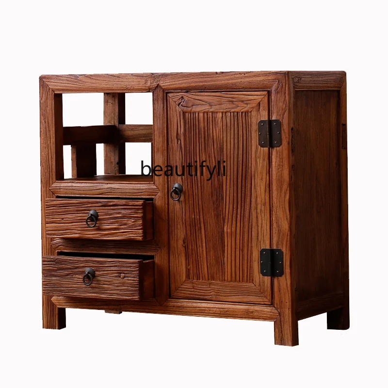 

Tea Cabinet Solid Wood Office Living Room Tea Table Side Table Mobile Teaware Shelf Tea Room Locker