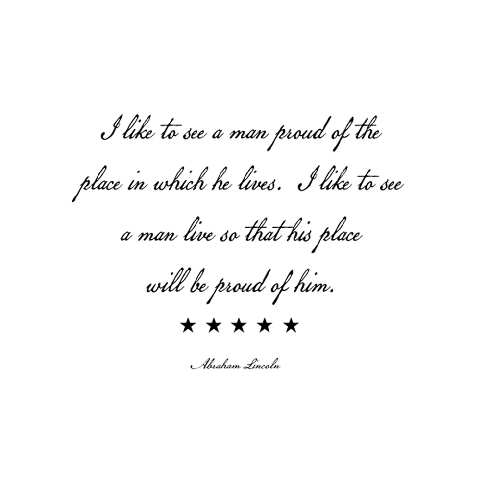 I Like To See A Man Live Wall Sticker English Text DIY Living Room Art Words Vinyl Home Decor With Star