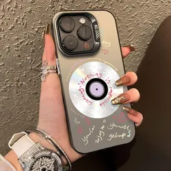 Case For Samsung Galaxy A55 A15 A54 A34 A35 A33 A53 A14 A25 A24 A23 Jump 3 Silver IMD Phone Funda Luxury CD Record Pattern Cover