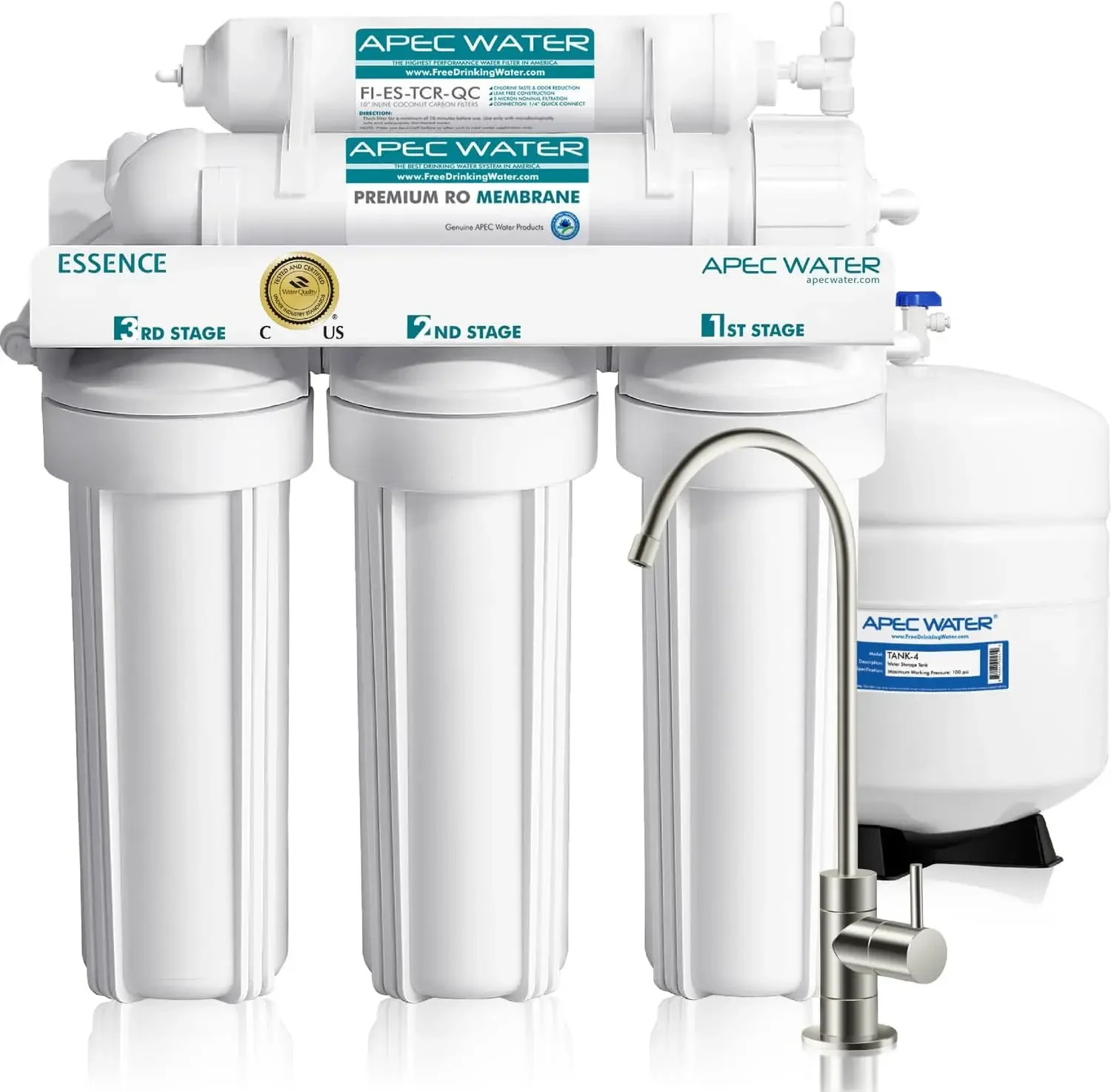US Shipping Brand new  ROES-50, 5-Stage Under Sink Reverse Osmosis System, 50 GPD | NSF Certified 372 & 58, Reduces 99% of Impur
