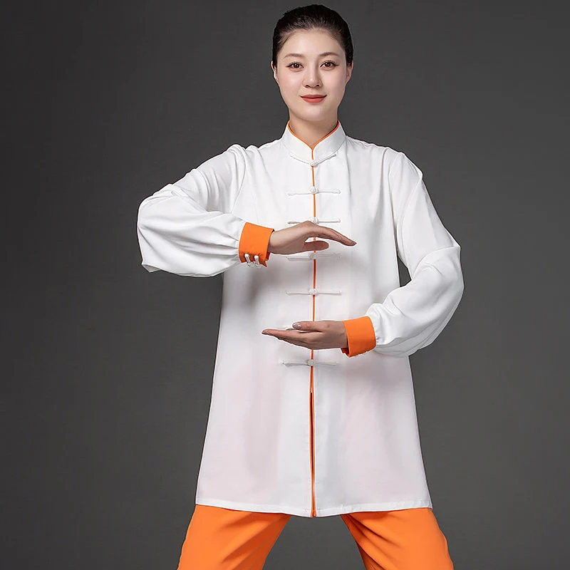 Premium High-End Unisex Tai Chi Practice Uniform Spring/Autumn 2026 New Color Block Design for Competition & Daily Practice