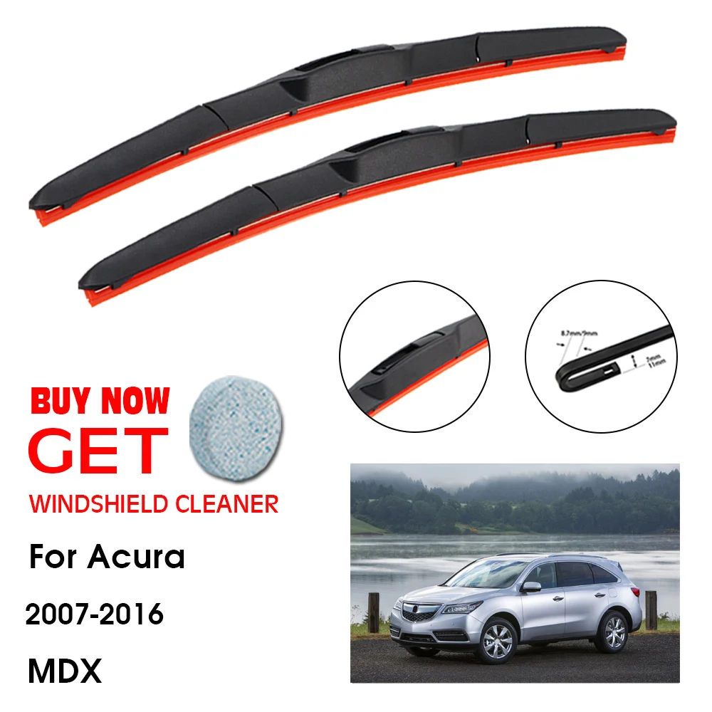 

Car Wiper Blade For Acura MDX 26"+21" 2007-2016 Front Window Washer Windscreen Windshield Silica Gel Wipers Blades Accessories