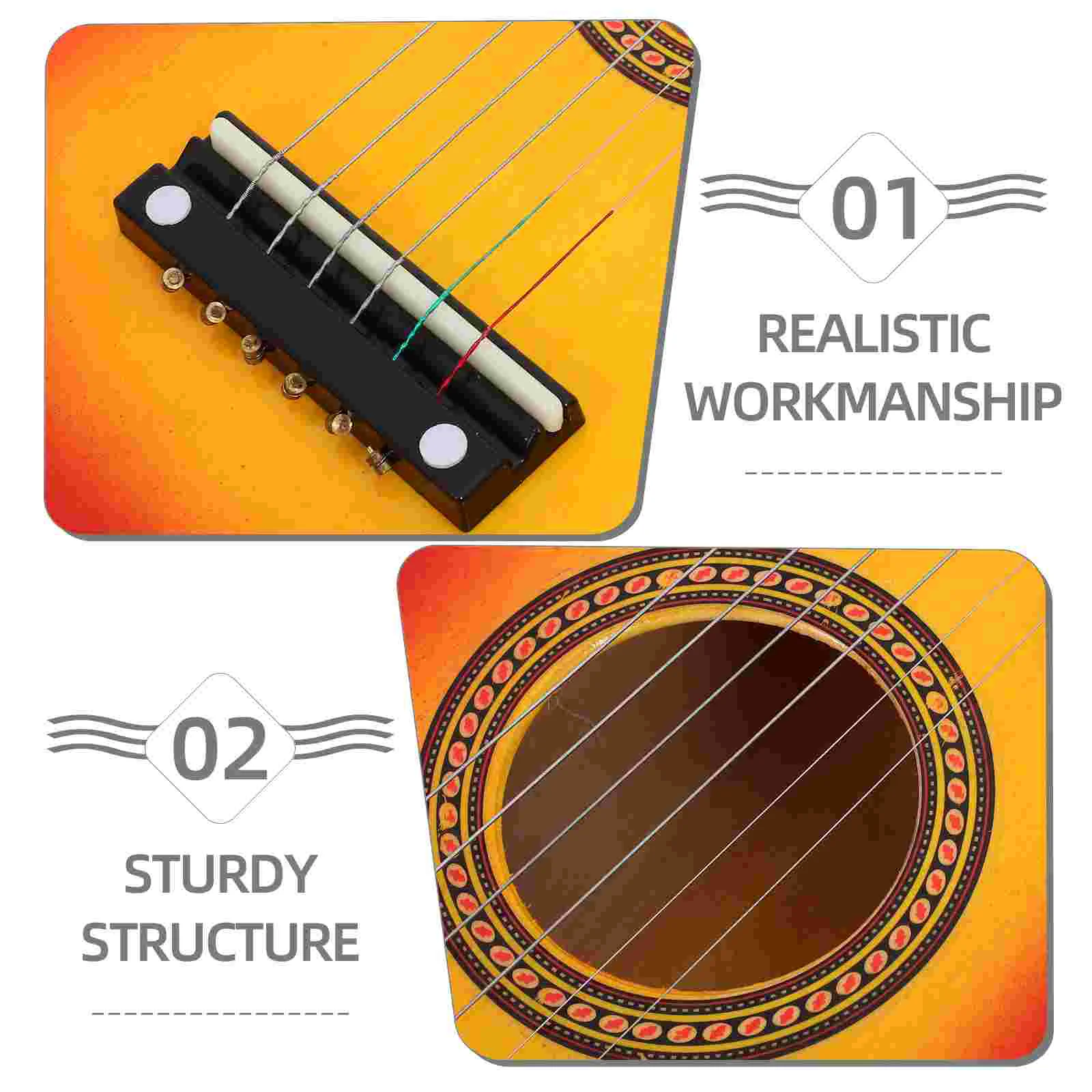 Children's Guitar Toy Musical Baby For Playing Kids Beginner Instrument Plaything Wooden