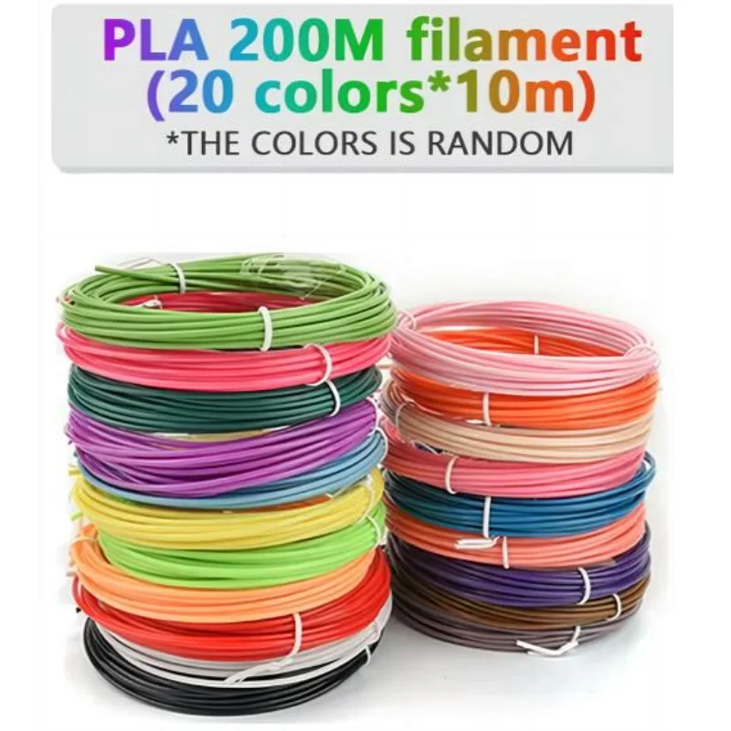 5 m 20 Farben 3D-Stiftminen Pla 3D-Stift-Druckkabel 3D-Drucker-Filament-Druckmaterialien Hochpräzises Druckerkabel