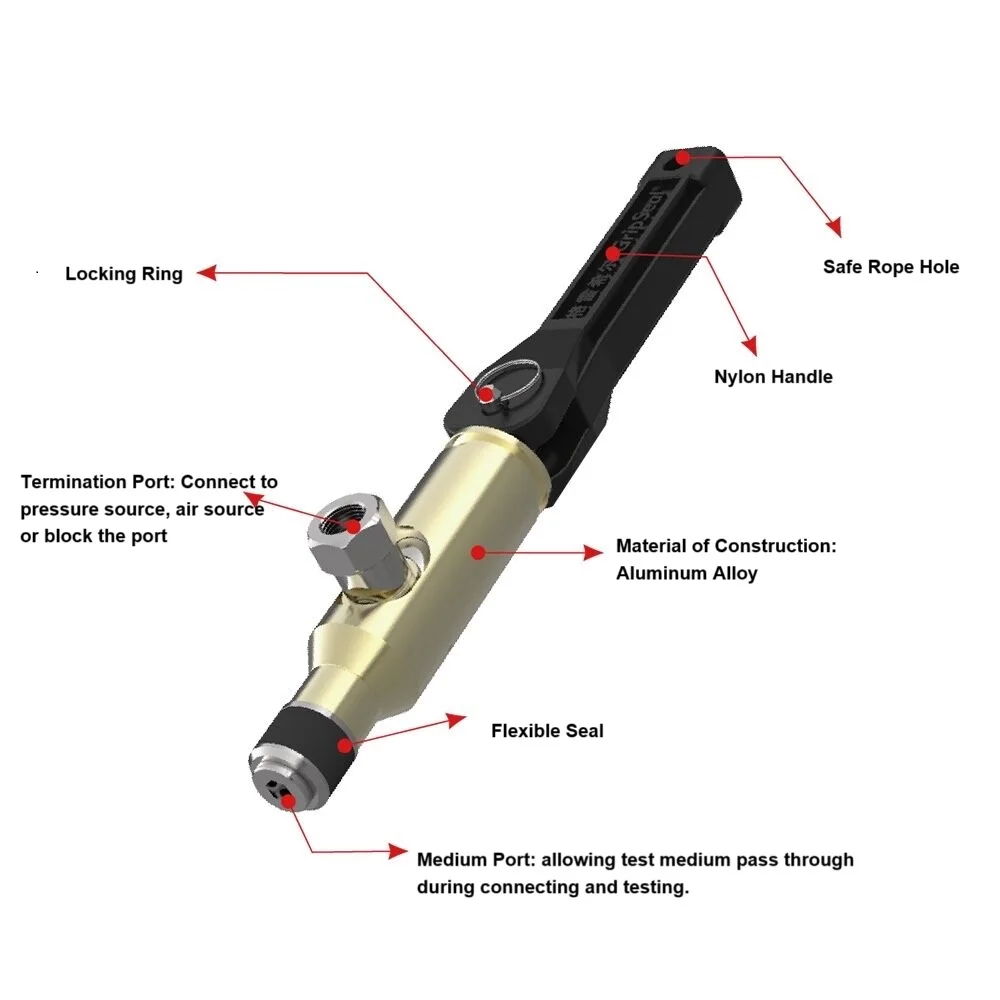 Gripseal G25A Hydraulic Tools Internal Wide Tolerance Seal Quick Connector Only Connections to Tubes and Bores Leak Test