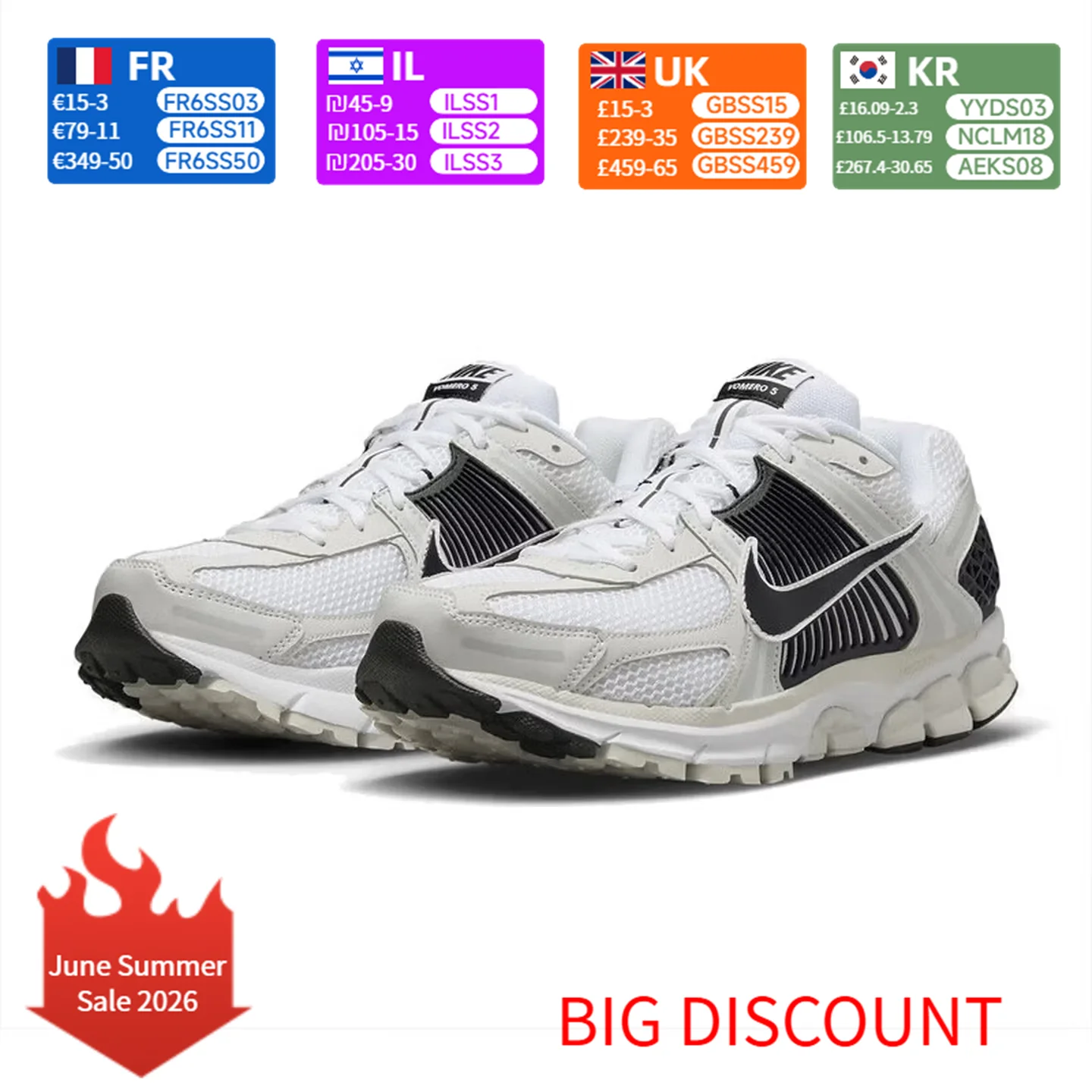 

Nike Zoom Vomero 5 Comfortable, Stylish, Cushioned Low-Top Casual Training & Urban Commuting Running Shoes Men's FB9149-101