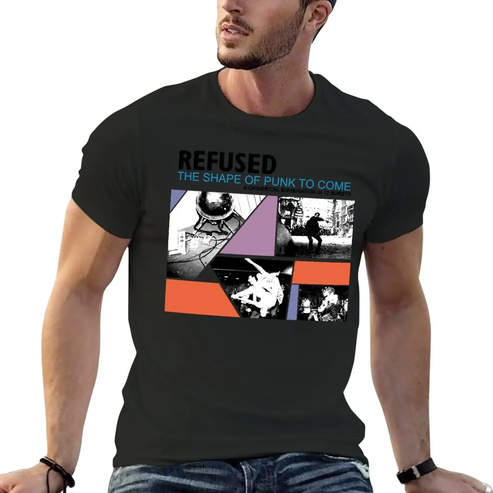 New Refused 12 Bursts T-Shirt man clothes new edition t shirt cute clothes clothes for men