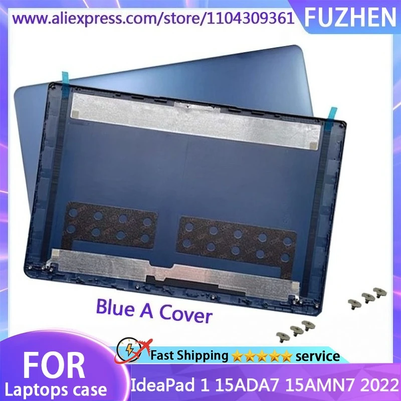 New For IdeaPad 1 15ADA7 15AMN7 2022 Screen Back Case Front Bezel Frame LCD Top Cover Hinges Shell blue