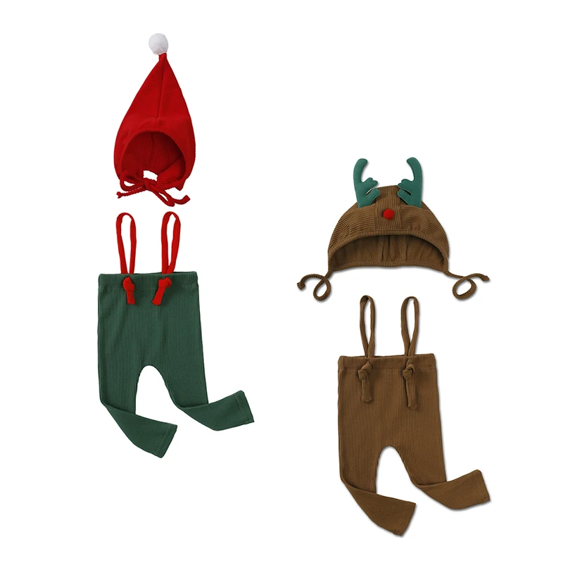 طفل عيد الميلاد طماق السراويل مع قبعة الوليد مخصص مضلع PP فستان أطفال مع سروال داخلي 3-24 متر صبي فتاة ارتداءها طفل السراويل عموما #1