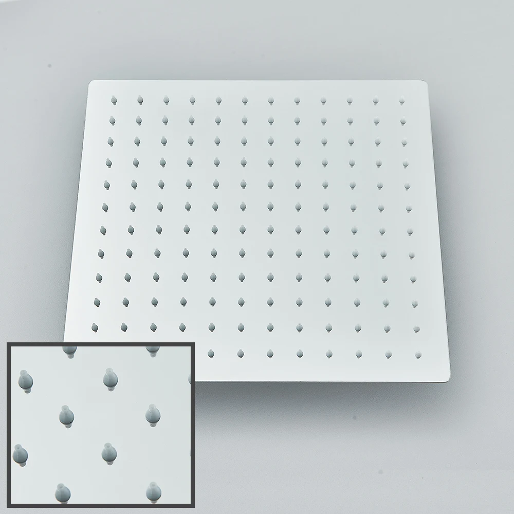 Cabezal de ducha de baño, cabezal de baño de lluvia ultrafino cromado, accesorios de ducha de baño de acero inoxidable montados en la pared