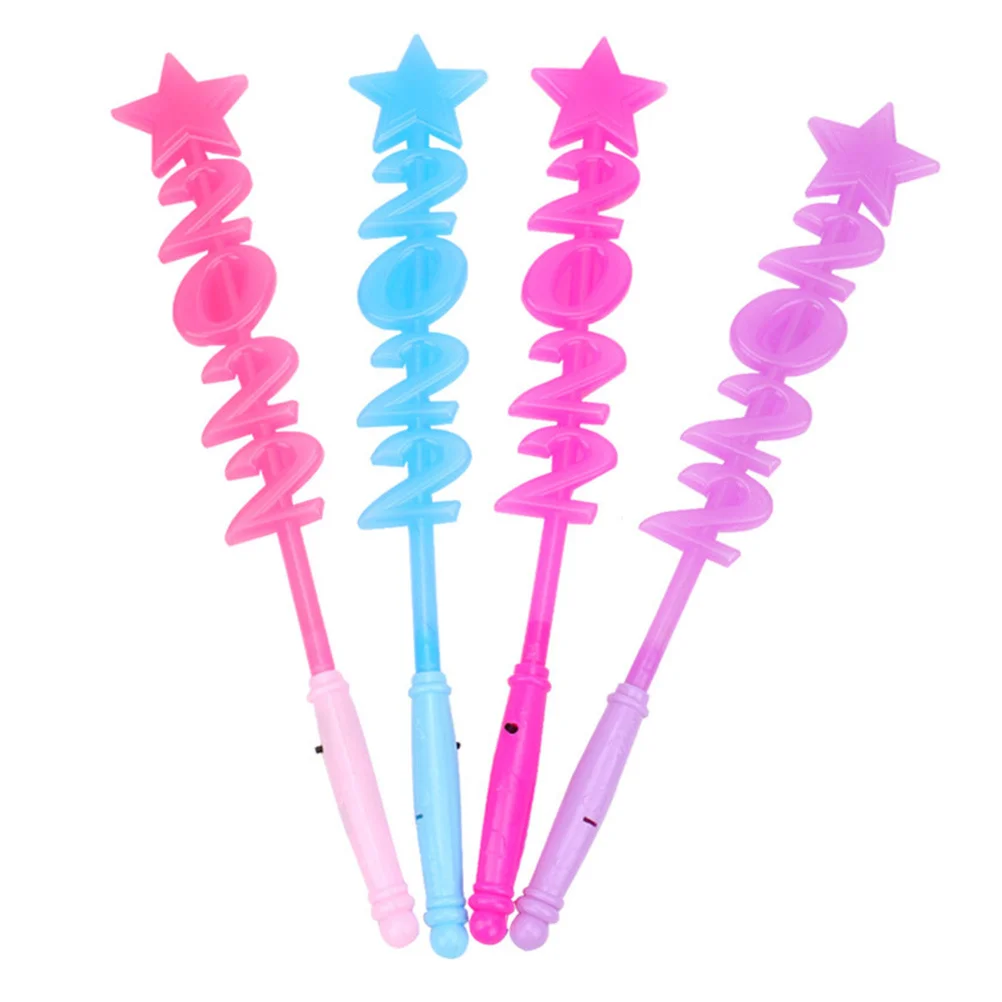 4 قطعة عصي يدوية متوهجة 2022 عصا لامعة عصا فلاش إبداعية مع ثلاثة أوضاع إضاءة لأداء الرقص للاستخدام الليلي الملون #5
