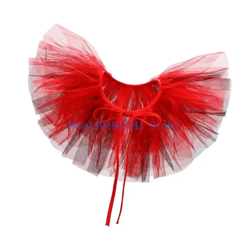 5ASD FASDABILE VICTORIAN SCARICA VICTORIO MESH ROFF RUFF MULticolor Fucile Fuce Collar per il girocollo clown Halloween