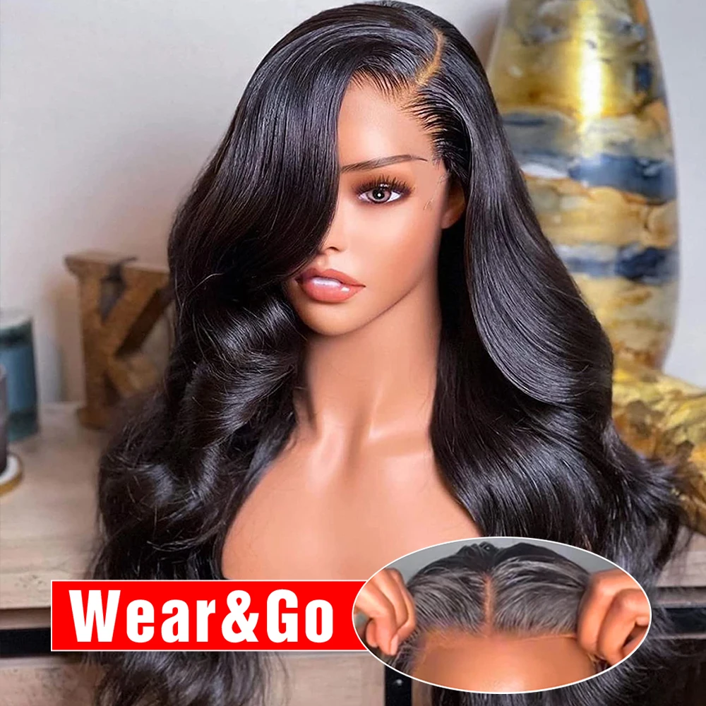 Glueless Wigs Human Hair Ready To Wear And Go Preplucked For Women Brazilian Body Wave 13x6 HD Lace Frontal Wig Human Hair 200%