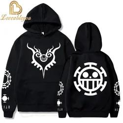 Anime One Piece Hoodies 2D Print Pullover Cotton Sweatshirt Monkey D Luffy Ace Sabo Tracksuit Kids Outfit Casual Outerwear