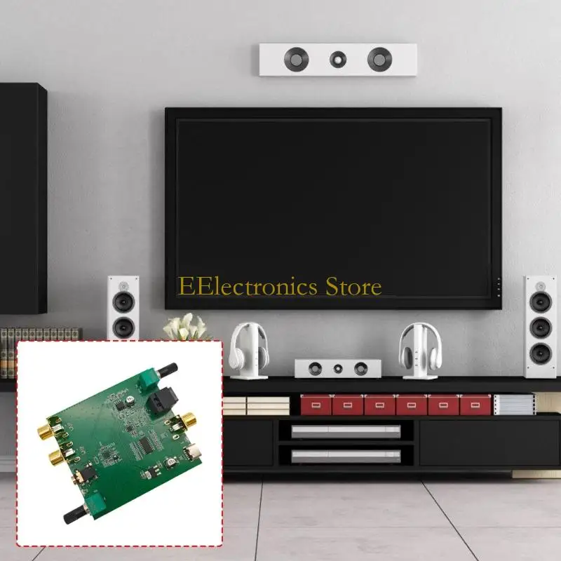 B03C Digital to Analog Audios Converter Board for TV Speaker Use, USB Power, Fiber and S/PDIF Access Sound Output Pair and 3.5