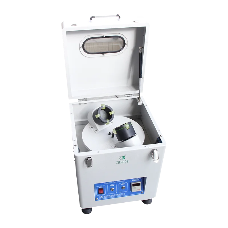 ZB500S Automatic Adjustable Smt Pcb Solder Paste Mixing Machine 1350 R/Min Pcb Solder Paste Mixer Equipment 500g 2 Tanks