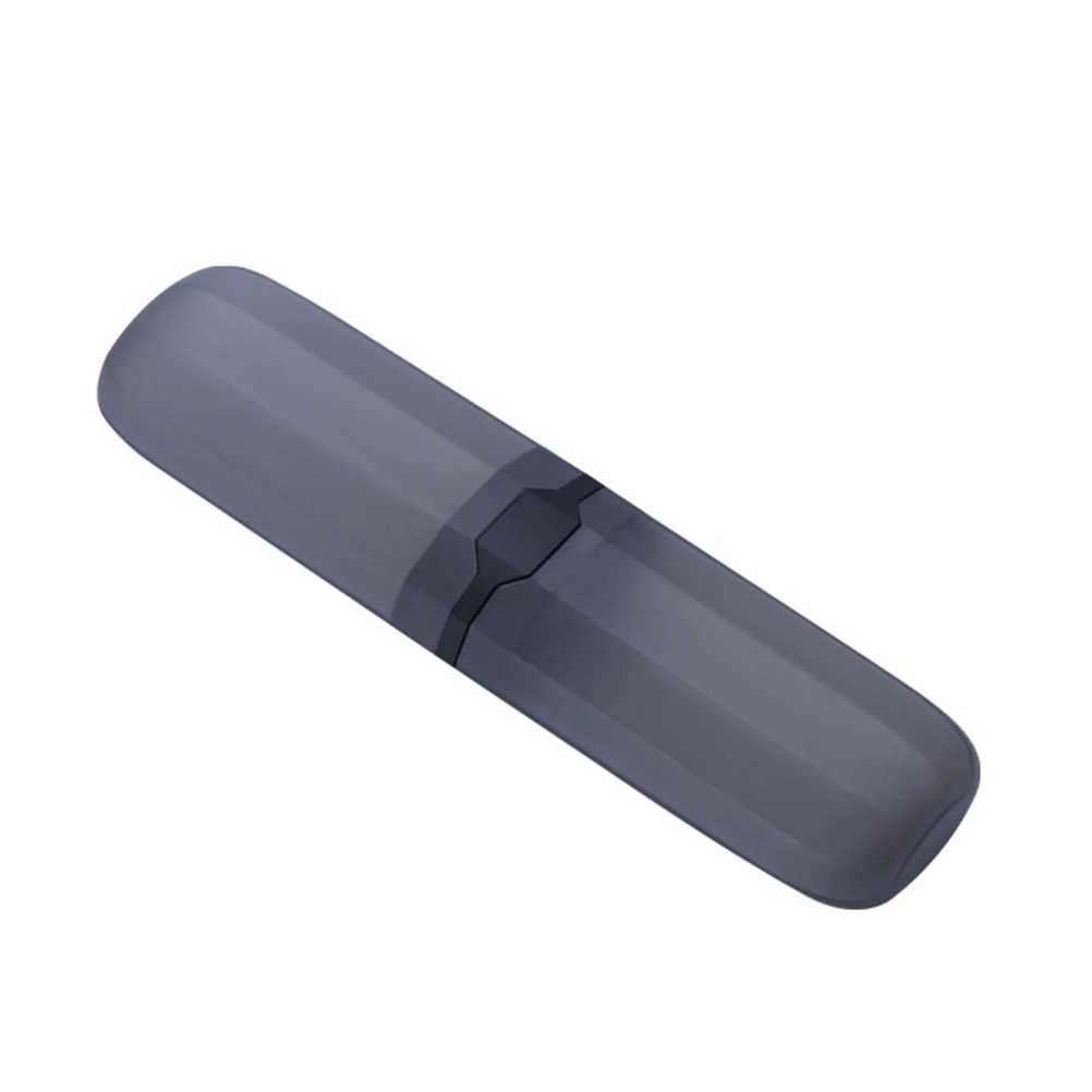 

4pcs Portable Toothbrush Case Gray-blue Travel Holder for Toothbrush Storage Tube Lightweight Durable Plastic Box