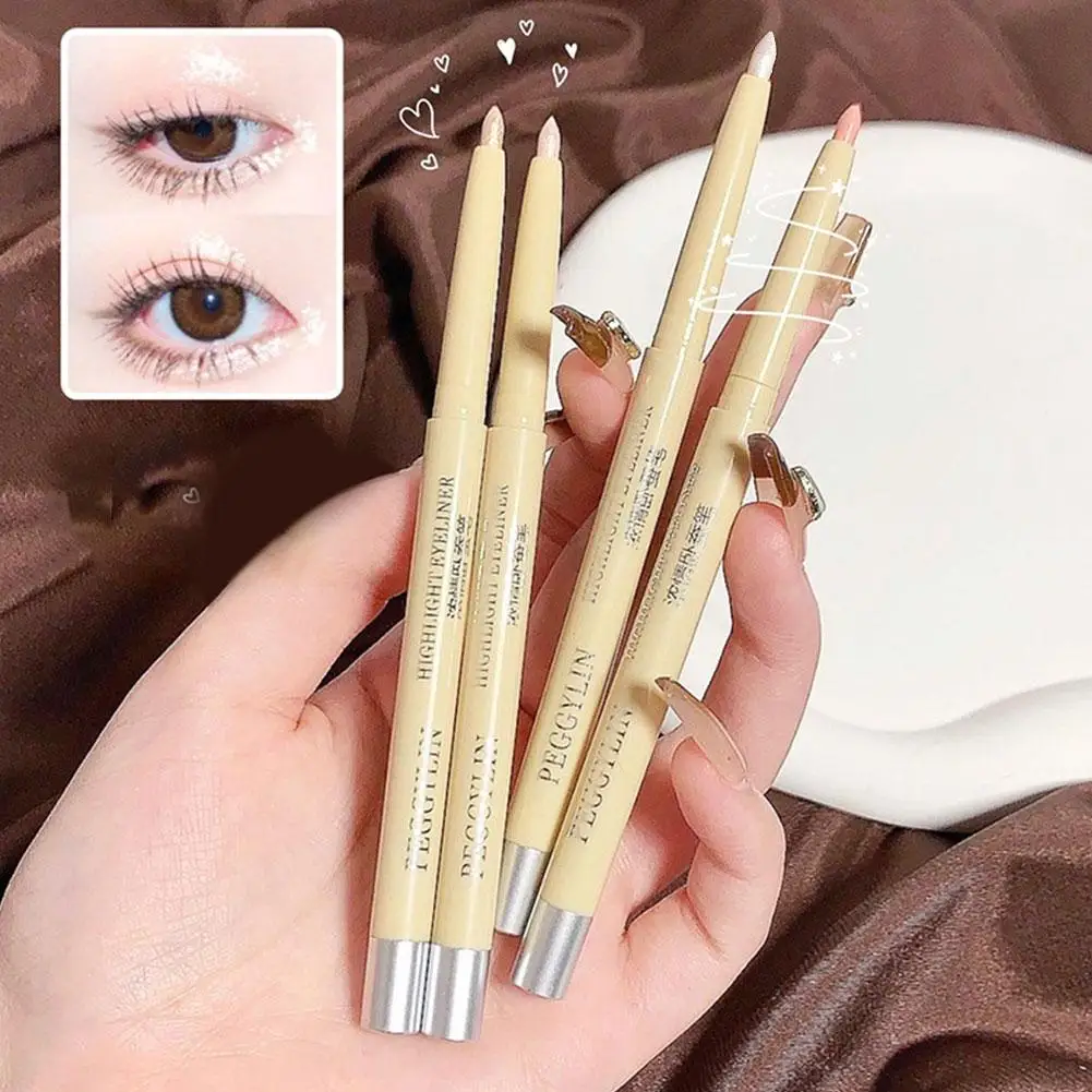 Glitter Eyeshadow Pen Waterproof Diamond Pearlescent Shiny Eyes Makeup Lying Silkworm Brighten Highlighter Eyeshadow Stick