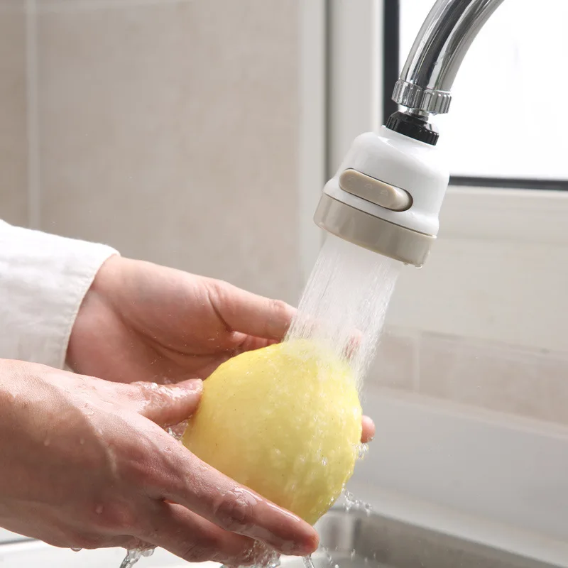 3 tryby Aerator do kranu Ruchoma elastyczna głowica kranu Dyfuzor prysznicowy Obrotowa dysza Regulowany kran wspomagający Akcesoria kuchenne — zdjęcie 6