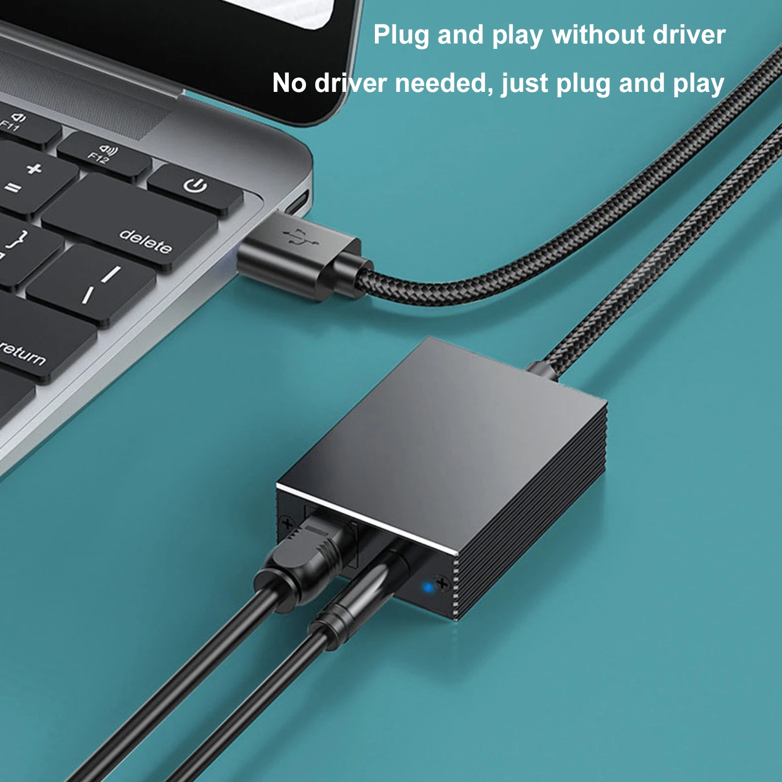 USB To Optical S/PDIF&3.5mm Jack Audio Adapter Aluminum Alloy Audios Converter For PS 4/5 Amplifier Speakers Soundbar