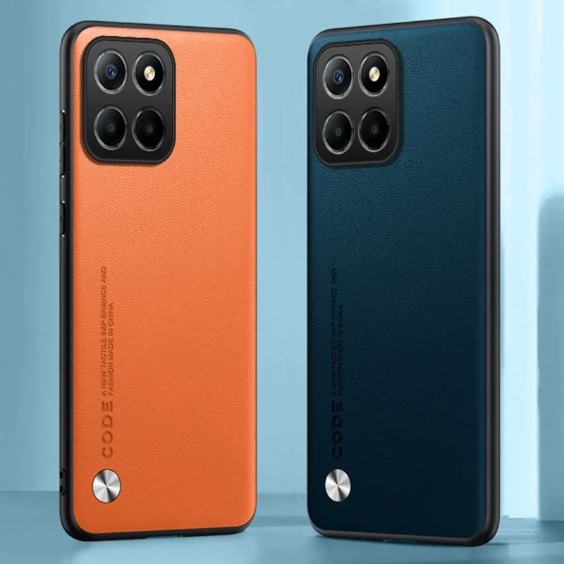 PU Leather Case For Honor X8 5G X6 X6S Back Cover Matte Silicone Shockproof Full Protection Phone Case For Honor 70 Lite