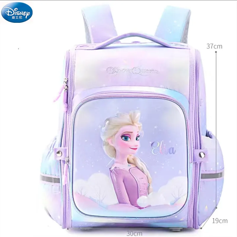 Genuine Disney Frozen School Bags For Girls Grade 1-3 Elsa Anna Primary Student Shoulder Orthopedic Backpack Mochila Escolar