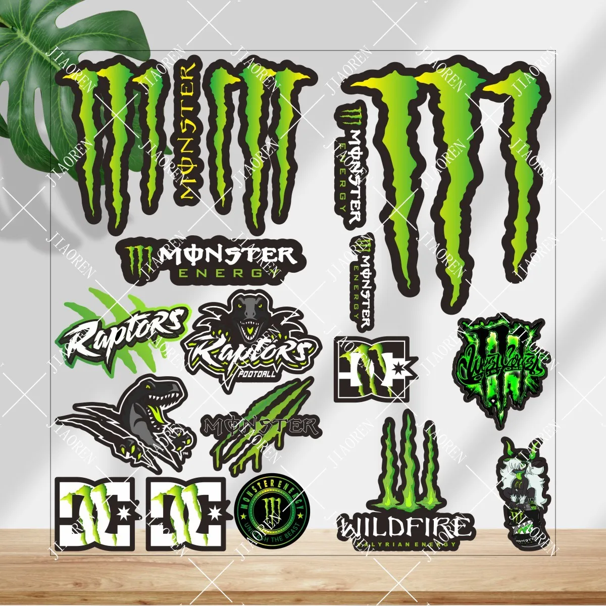 

Christmas Monster Energy Decal Logo Motorcycle Helmet Tank Car Bike Reflective Sticker Kit