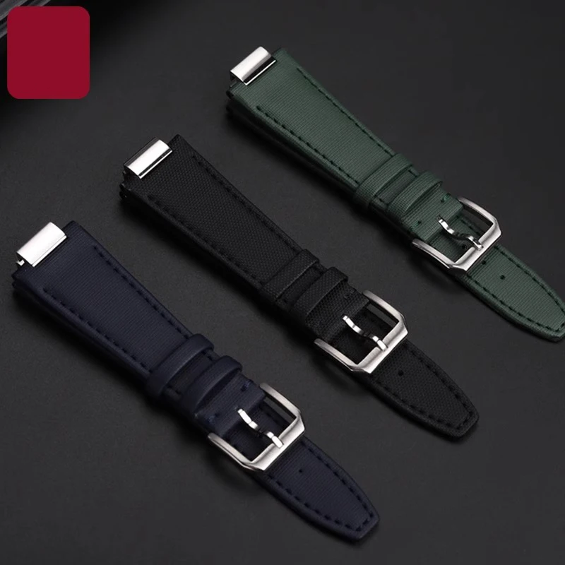 For IWC Engineer IW328903 IW328901 IW328902 IW328904Metal interface Watch band High Quality Nylon Canvas Watch Strap 24×13.5mm