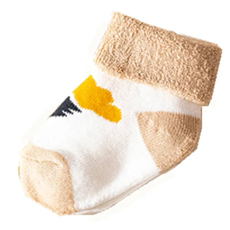 5 أزواج الخريف الشتاء الدافئة قطاع الطفل جورب لطيف الكرتون نقطة سميكة الرضع الطابق جورب لينة ستار نمط الوليد طفل جورب