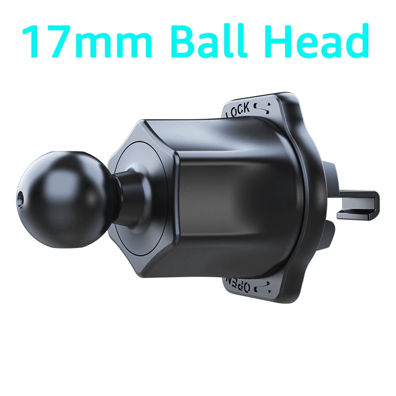 Universal Car Air Vent Clip 17mm Ball Head for Car Air Outlet Phone Holder 360 Rotation Phone GPS Brackets Air Vent Metal Hook