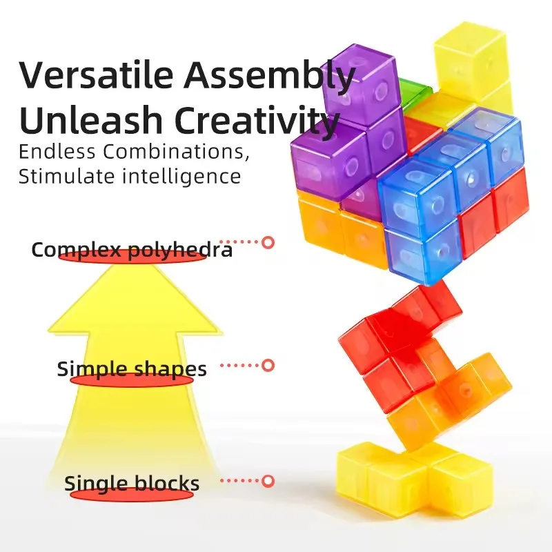 Mideer Magnetic Cube Colorful Geometric Variations Building Blocks Children Educational Toys Kids 6Y+