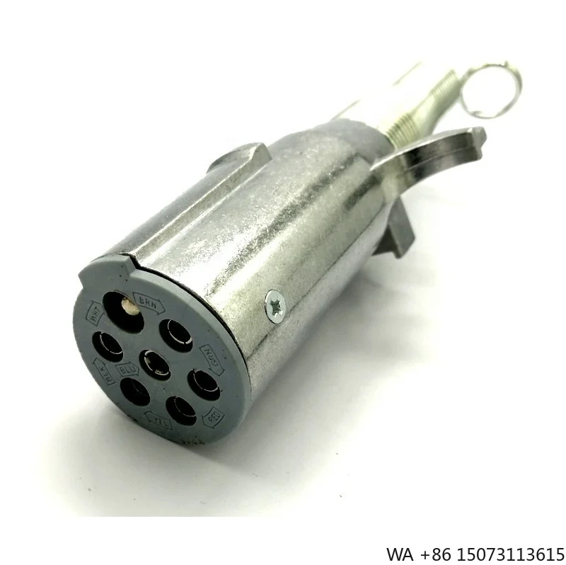 OEM Brass Material Trailer Plug Connector 7Pin Trailer Plug Alu 24V S  Spring for 24V European Style Adapter