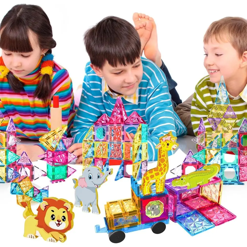 Juego de bloques de construcción magnéticos de 110 piezas para niños: juguetes STEM 3D para edades de 3 a 9 años, regalo ideal para niños pequeños