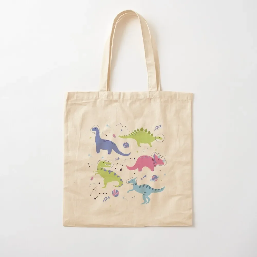 

Space Dinosaurs in a Purple Sky Tote Bag Gift bag shopping bags foldable tote bag men's