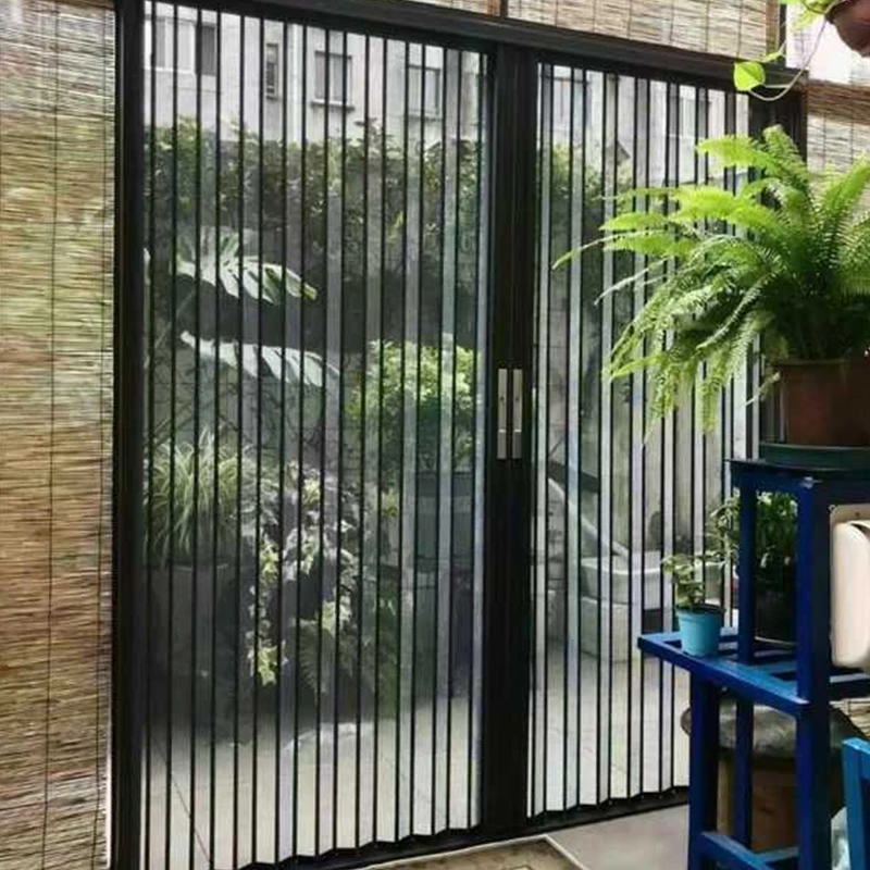 

Factory Insect Net Aluminum Screen Window Horizontal Slide Folding Aluminum Retractable Screen Door